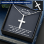 Personalized Cross Necklace - To My Daughter - God Knew My Heart