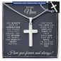 To My Niece - Personalized Cross Necklace - God Gave Me You