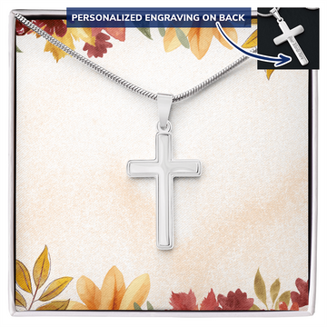 Personalized Cross Necklace - Dainty Cross Necklace
