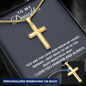 Personalized Cross Necklace - To My Daughter - God Knew My Heart