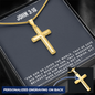 Personalized  Cross Necklace - John 3 16 - Bible Verse Gift