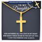 Personalized Cross Necklace - To My Daughter - Gift Of You