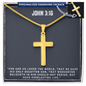 Personalized  Cross Necklace - John 3 16 - Bible Verse Gift