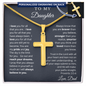 Engraved Cross Necklace - To My Daughter Love Dad