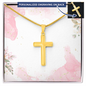 Personalized Cross Necklace - Dainty Cross Necklace