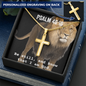 Personalized Cross Necklace - Bible Verse Gift - Psalm 46 10