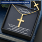 Personalized Cross Necklace - To My Daughter - God Knew My Heart