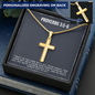 Proverbs 3:5-6 - Engraved Cross Necklace - Bible Verse Gift