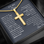 Personalized Cross Necklace - To My Son love Dad