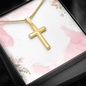 Personalized Cross Necklace - Dainty Cross Necklace