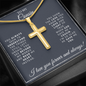 Cousin Gift - Personalized Cross Necklace - God Gave Me You