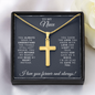 To My Niece - Personalized Cross Necklace - God Gave Me You - Gold