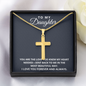 Personalized Cross Necklace - To My Daughter - God Knew My Heart