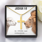 Personalized Cross Necklace - Bible Verse Gift - Joshua 1 9