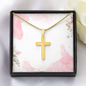 Personalized Cross Necklace - Dainty Cross Necklace