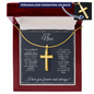 To My Niece - Personalized Cross Necklace - God Gave Me You