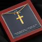Personalized Cross Necklace - Cousin Gift - Believe in You - Gold