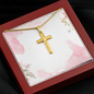 Personalized Cross Necklace - Dainty Cross Necklace