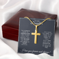 To My Daughter - Engraved Cross Necklace
