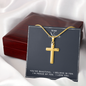 To My Niece - Personalized Cross Necklace - You're Beautiful - Gold