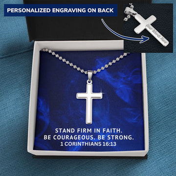 Stand Firm in Faith | Personalized Cross Necklace