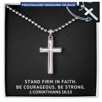 Stand Firm in Faith | Personalized Cross Necklace
