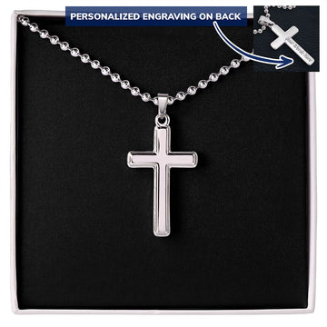 Mens Personalized Cross Necklace, Man Cross Necklace, Cross Necklace Man, Mens Silver Cross, Waterproof Necklace, Stainless Steel Cross Gift