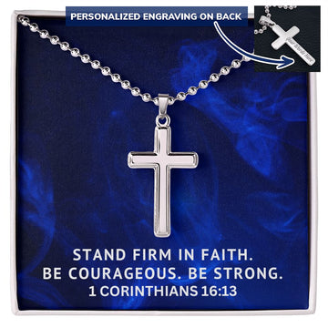 Stand Firm in Faith | Personalized Cross Necklace