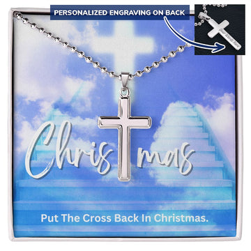 Christmas Cross Necklace | Cross Back In Christmas