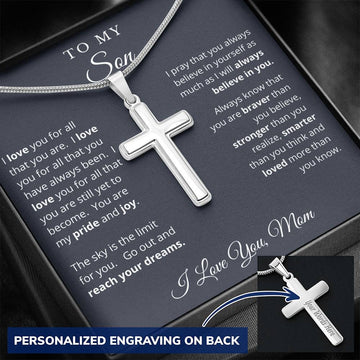 To My Son Cross Necklace