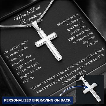 Mom and Dad Remembrance Necklace