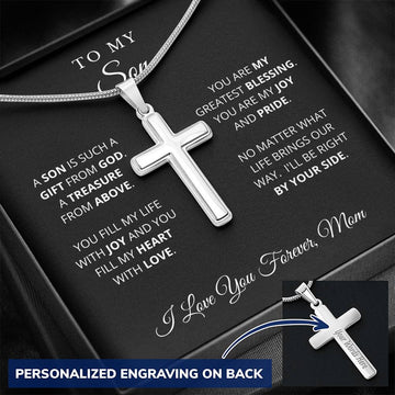 To My Son Cross Necklace