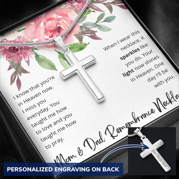 Mom and Dad Remembrance Necklace