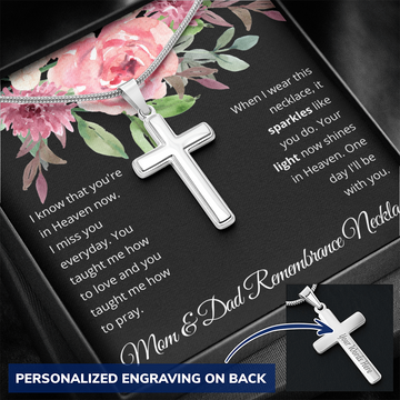 Mom and Dad Remembrance Necklace