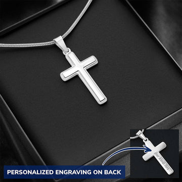 Mens Personalized Cross Necklace
