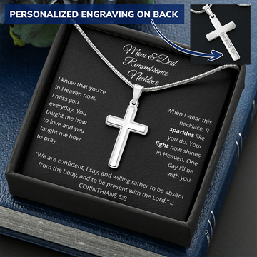 Mom and Dad Remembrance Necklace