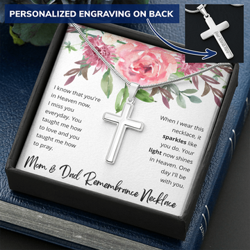 Mom and Dad Remembrance Necklace