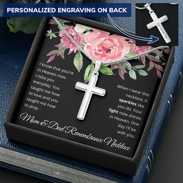 Mom and Dad Remembrance Necklace