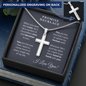 [BEST SELLER] Promise Necklace - Engraved Cross