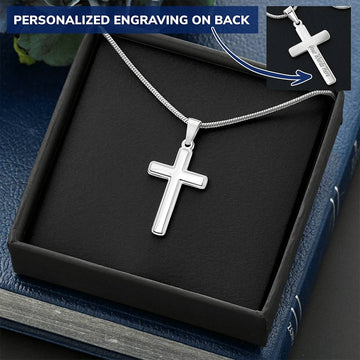 Mens Personalized Cross Necklace