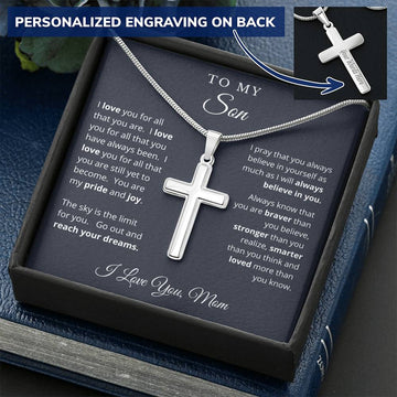 To My Son Cross Necklace