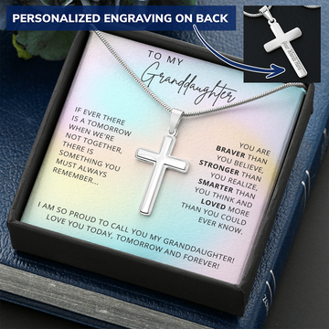 To My Granddaughter | Always Remember Cross Necklace