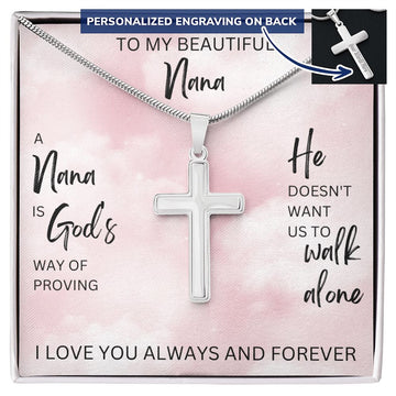 A Nana is God's Way | Personalized Cross Necklace