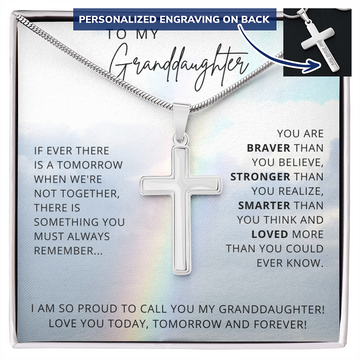 To My Granddaughtefr | Always Remember Cross Necklace