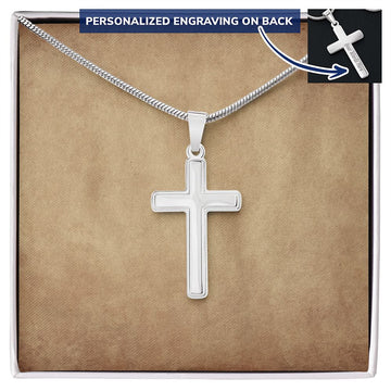 Mens Personalized Cross Necklace, Man Cross Necklace, Cross Necklace Man, Mens Silver Cross, Waterproof Necklace, Stainless Steel Cross Gift
