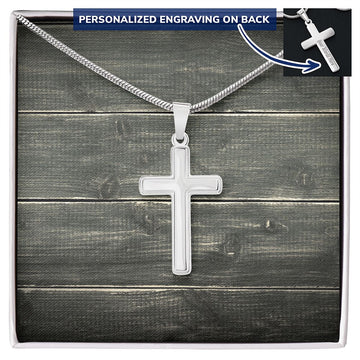 Mens Personalized Cross Necklace, Man Cross Necklace, Cross Necklace Man, Mens Silver Cross, Waterproof Necklace, Stainless Steel Cross Gift