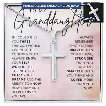 Granddaughter Cross Necklace v4