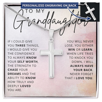 Granddaughter Cross Necklace v5