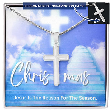 Christmas Cross Necklace