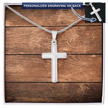 Mens Personalized Cross Necklace, Man Cross Necklace, Cross Necklace Man, Mens Silver Cross, Waterproof Necklace, Stainless Steel Cross Gift
